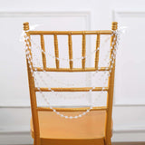 16inch Clear Faux Pearl Beaded Chiavari Chair Back Garland Sash