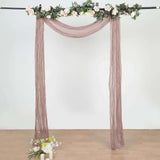 20ft Dusty Rose Gauze Cheesecloth Fabric Wedding Arch Drapery, Window Scarf Valance, Boho Decor