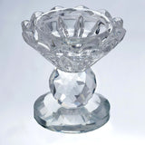 2.5inch Tall Gemcut Premium Crystal Glass Prism Votive Candle Holder Stand