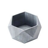 7inch Gray Finished Concrete Geometric Planter, Mini Cement Succulent Flower Pot