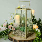 Metal Candle Lantern, Geometric Hanging Terrarium, Table Centerpiece Indoor/Outdoor Planter Lantern