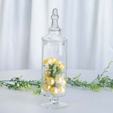 Set of 3 | Clear Glass Modern Apothecary Party Favor Candy Jars With Snap On Lids