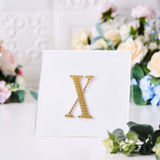 4inch Gold Decorative Rhinestone Alphabet Letter Stickers DIY Crafts - X