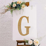 8inch Gold Decorative Rhinestone Alphabet Letter Stickers DIY Crafts - G