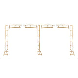 6ftx12ft Gold Rectangular Arbor - Freestanding 6' High Over the Table Stand, Backdrop Stand