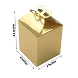 25 Pack | Metallic Gold Foil Butterfly Top Premium Party Favor Boxes