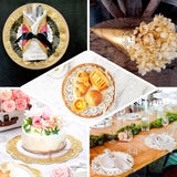 50 Pcs | 12inch Round Gold Lace Paper Doilies, Food Grade Paper Placemats