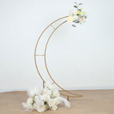 4ft Gold Metal Half Crescent Moon Wedding Arbor Frame, Table Top Centerpiece