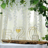 8" Tall | Gold Wedding Centerpiece | Freestanding 3D Decorative Wire Letter | P