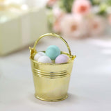 12 Pack | Gold Pail Bucket Party Favor Candy Gift Boxes | Mini Planter