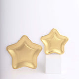 25 Pack Matte Gold Star Shaped Eco Friendly Party Plates, 9inch Paper Dinner Plates - 300GSM