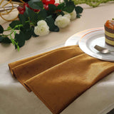 5 Pack | Gold Premium Sheen Finish Velvet Cloth Dinner Napkins