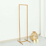 4.5ft Slim Gold Metal Frame Wedding Arch, Rectangular Backdrop Stand, Floral Display Frame