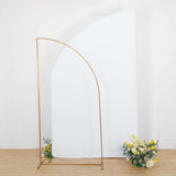 8ft White Spandex Fitted Wedding Arch Cover For Half Moon Top Chiara Backdrop Stand