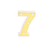 6" Gold 3D Marquee Numbers | Warm White 4 LED Light Up Numbers | 7