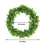 2 Pack | 21inch Green Artificial Lifelike Jasmine Leaf Spring Wreaths