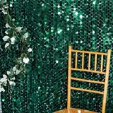 54inch x 4 Yards Hunter Emerald Green Big Payette Sequin Fabric Roll, Mesh Sequin Craft Fabric Bolt