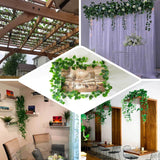 8ft | Green UV Protected Artificial Silk Ivy Leaf Garland Vine, Outdoor/Indoor