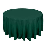 Premium Polyester 120" Round Tablecloth Hunter Emerald Green - Seamless 220GSM Wrinkle-Resistant Table Cover