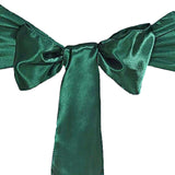 5 pack | 6 x 106 Hunter Emerald Green Satin Chair Sash#whtbkgd