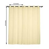 2 Pack | Handmade Ivory Faux Linen Curtains 52x84inch Curtain Panels With Chrome Grommets