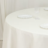 108" Ivory Cotton Blend Round Tablecloth