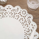 100 Pcs | 14inch Round White Lace Paper Doilies, Food Grade Paper Placemats