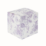 25 Pack Candy Treat Favor Boxes in French Toile Pattern - White and Lavender Party Gift Boxe#whtbkgd