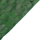 90 inch x 90 inch Green Leaf Petal Taffeta Table Overlay, Square Tablecloth Topper