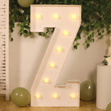 4ft White Large Marquee Light Up Number Z Mosaic Balloon Frame Pre-Cut Foam Board 10 Warm White