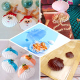 12 Pack | 3.5Inch Blue Seashell Party Favor Gift Boxes, Treat Candy Goodie Box For Beach Wedding & Baby Showers