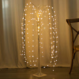 4ft Warm White 180 LED Artificial Weeping Willow Tree With Plug-in Adapter, Fairy Lighted White