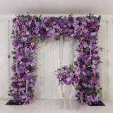 8ftx8ft Roll Up Flower Backdrop for Arch Stand, Lavender Lilac with Fabric Backing - Artificial Silk