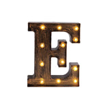 Antique Black Industrial Style LED Marquee Alphabet Letter Sign, 9inch Light Up Letter#whtbkgd