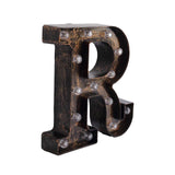 Antique Black Industrial Style LED Marquee Alphabet Letter Sign, 9inch Light Up Letter