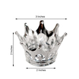 12 Pack | 3 inch Silver Crown Wedding Favors, Party Favors