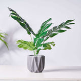 6 Stems | Assorted Green Artificial Silk Tropical Monstera Leaf Plants