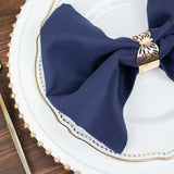 5 Pack | Navy Blue 200 GSM Premium Polyester Dinner Napkins