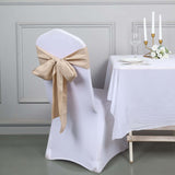 5 Pack | Nude Polyester Chair Sashes - 6inch x 108inch