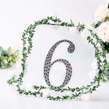 8 inch Black Decorative Rhinestone Number Stickers DIY Crafts - 6