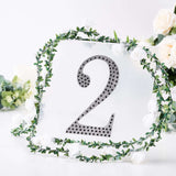 8 inch Black Decorative Rhinestone Number Stickers DIY Crafts - 2