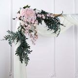 18ft | Ivory Wedding Arch Drapery Fabric Window Scarf Valance, Sheer Organza Linen