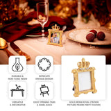 4 Pack Gold Resin Royal Crown Square Picture Frame Party Favors