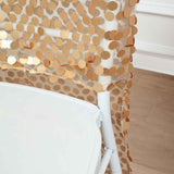 Matte Champagne Big Payette Sequin Chiavari Chair Slipcover