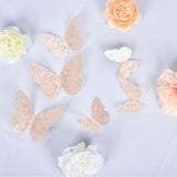 12 Pack | 3D Blush Butterfly Wall Decals DIY Removable Mural Stickers Cake Decorations