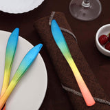 24 Pack - 8inch Rainbow Ombre Design Heavy Duty Plastic Knives