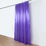 8ftx10ft Purple Satin Formal Event Backdrop Drape, Window Curtain Panel