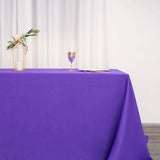 90"x132" PURPLE Polyester Rectangular Tablecloth