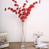 2 Branches | 42" Tall Red Artificial Silk Carnation Flower Stems