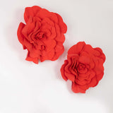 4 Pack | 16inch Large Red Real Touch Artificial Foam DIY Craft Roses